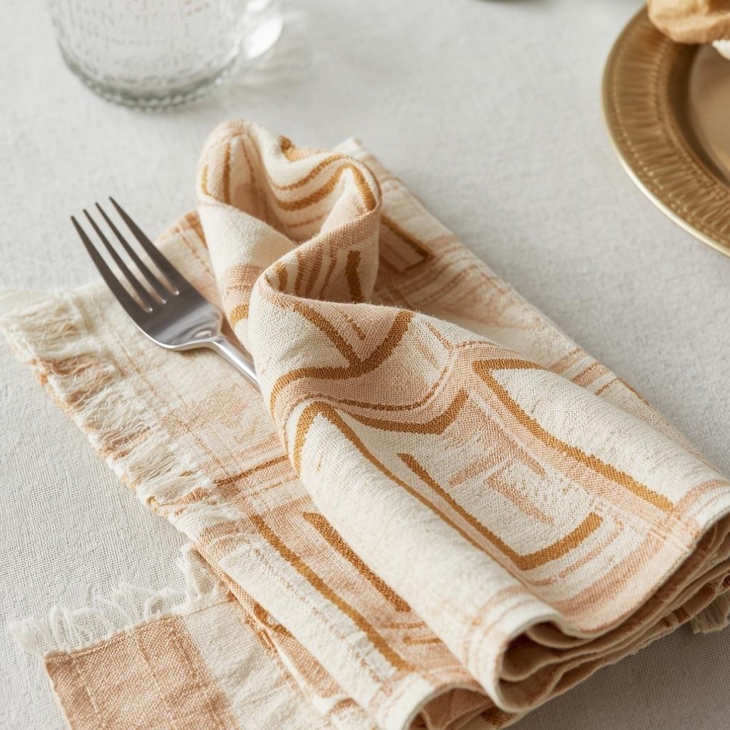 Cloth napkins (reusable, patterned)